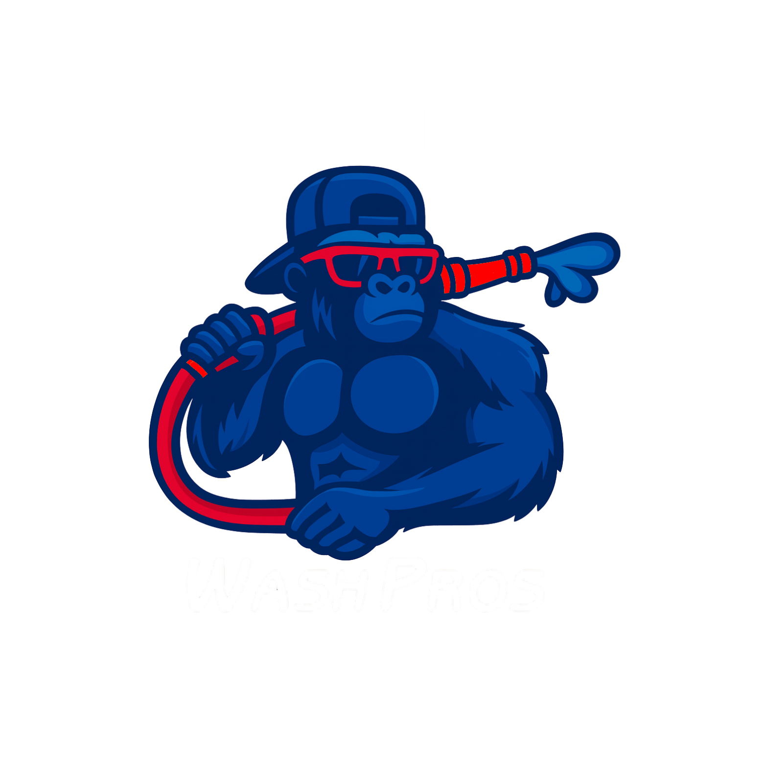 Gorilla Wash Pro Logo White YD